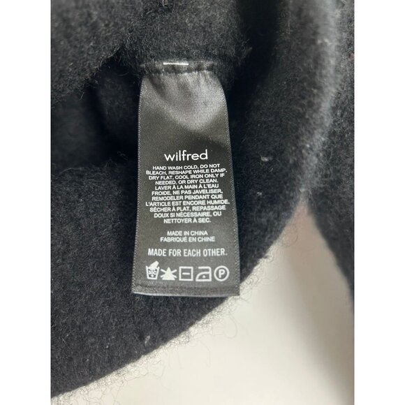 Wilfred Aritzia Kids Small 100% Cashmere Sweater Turtleneck Black Long Sleeve - Picture 10 of 10